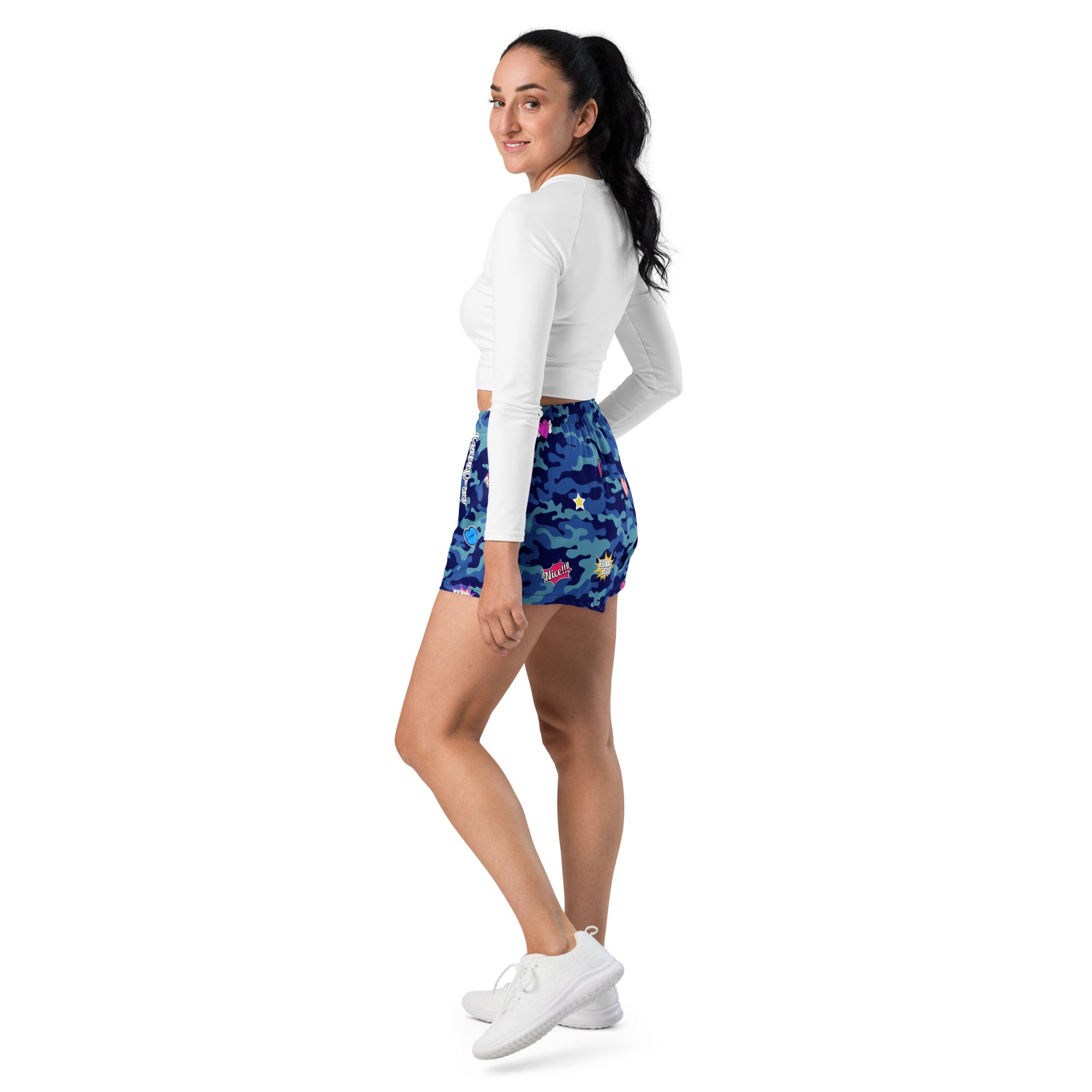 Fierce Camo Recycled Athletic Shorts